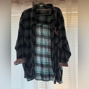 Plaid Button-Up Shirt